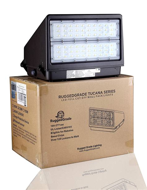 80 Watt LED Wall Pack Light - Tucana Series Full Cut Off Wall Light - 10,400 Lumens- 5000K - with Dusk to Dawn Sensor Photocell