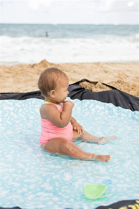 Authentic Crazy Deals Beach Puddle Flexible Kids Beach Pool (Blue)