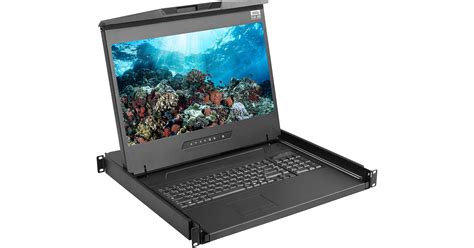 Crystal Image Tech - 1U 19" Rackmount Monitor with 8 Port KVM Switch, 1440 X 900, 8 VGA/USB Cables Included Part#RM-131-19W-801