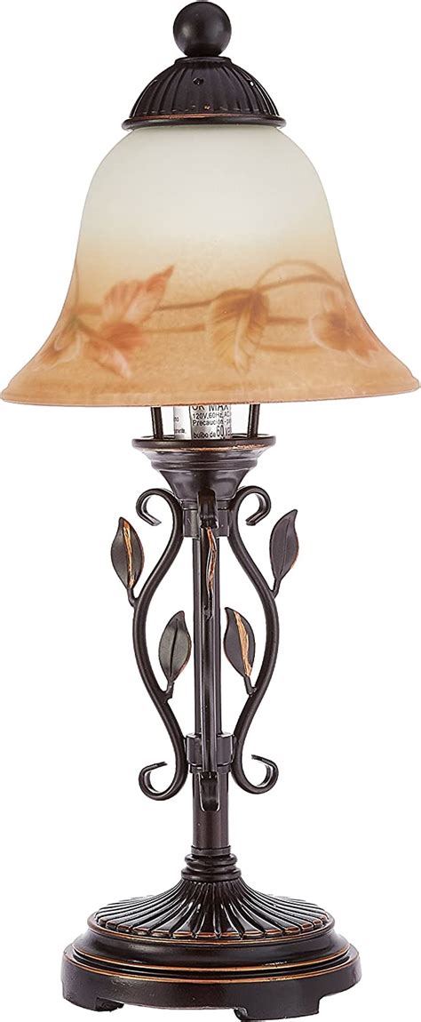 Dale Tiffany TA80540, Flower, Fruit One Light Accent Table Lamp from Leaf Vine Collection in Bronze/Dark Finish, 7.00 inches, Sand
