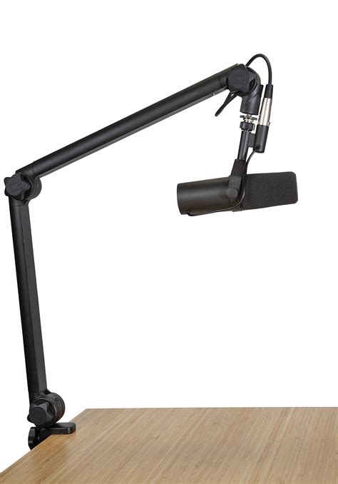 Gator Frameworks Desk-Mounted Broadcast Microphone Boom Stand for Podcasts & Recording (GFWMICBCBM1000)
