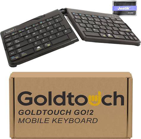 Goldtouch Go!2 Mobile Keyboard - PC & Mac GTP-0044 Plus Jestik Microfiber Cloth - Value Bundle