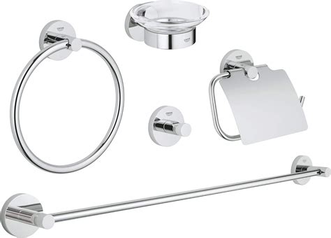Grohe Essentials Master Bathroom Set, 5-In-1, Starlight Chrome