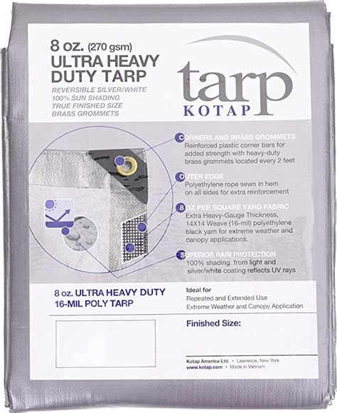 Best Deal 🛒 Kotap TUH-2030 Multiple Sizes Ultra Heavy Duty Protection, 16-mil, 20 ft. X 30 ft, Silver-White