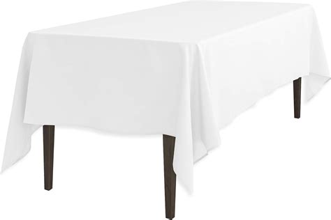 Exclusive Discount 80% Offer LinenTablecloth 70 x 120-Inch Rectangular Polyester Tablecloth White