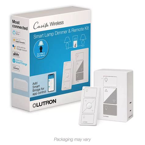 Lutron Caseta Wireless Smart Bridge Dimmer Kit with Plug-in Lamp Dimmer and Pico Remote