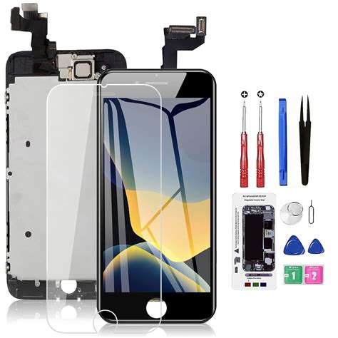 Mobkitfp for iPhone 5S/SE Screen Replacement Full Assembly Black for A1662,A1723,A1724, Compatible with iPhone 5SE Screen Replacement Digitizer LCD Touch Screen Display with Camera+Repair Tools