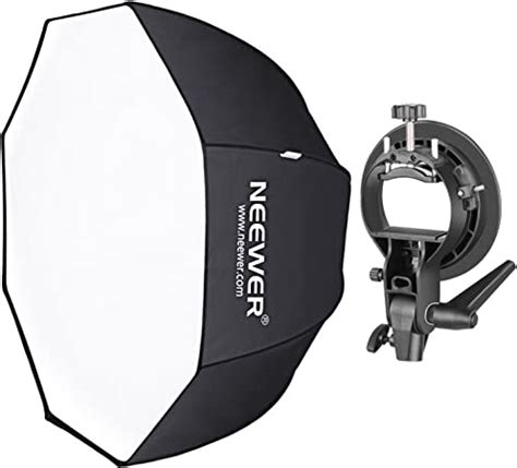 Neewer 48 inches/120 Centimeters Octagonal Softbox with Red Edges, S-Type Bracket Holder (with Bowens Mount) and Carrying Bag for Speedlite Studio Flash Monolight, Portrait and Product Photography
