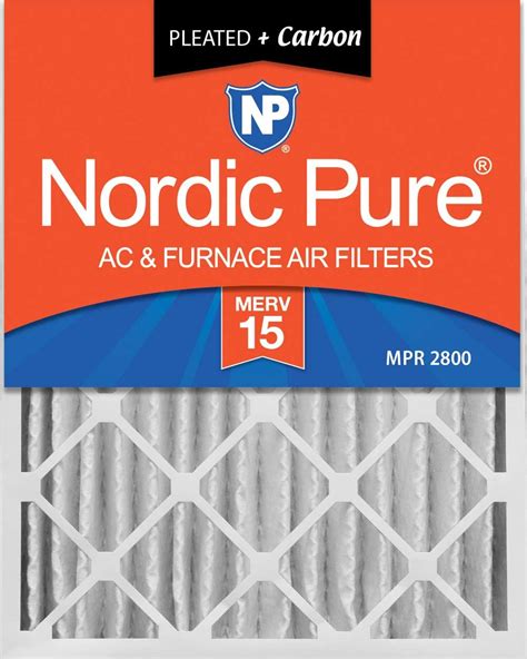 Best Cyber Deals 🔥 Nordic Pure 16x25x4 MERV 15 Pleated Plus Carbon AC Furnace Air Filters 2 Pack
