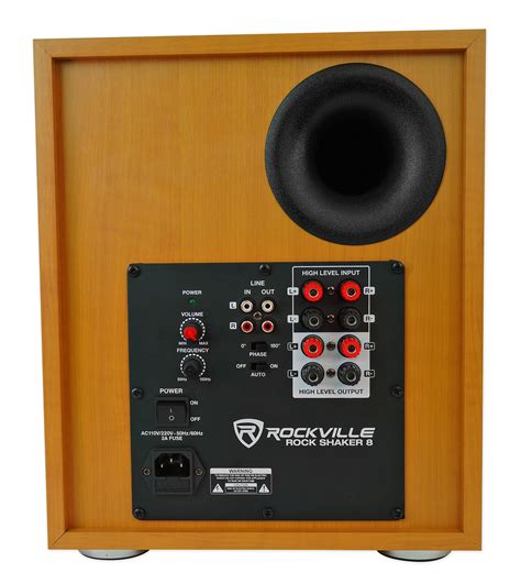 Best Deal Rockville Rock Shaker 8" Classic Wood 400w Powered Home Theater Subwoofer Sub (Rock Shaker 8 Wood)