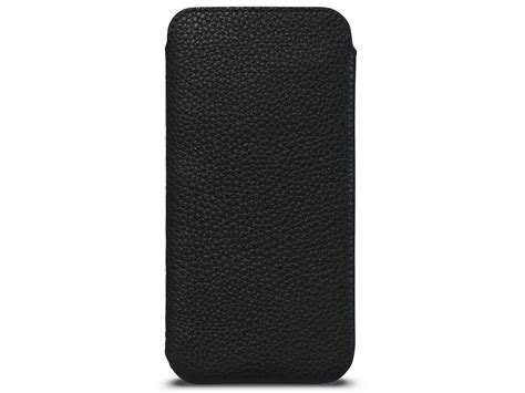Sena UltraSlim Leather Sleeve Cell Phone Case for Samsung Galaxy S9 - Wirless Charging Compatible, Black
