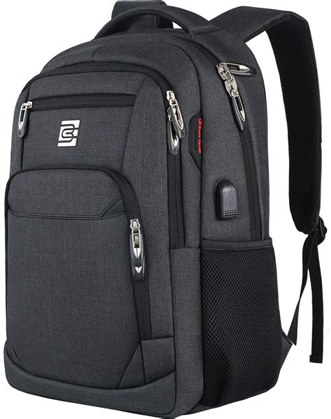 Sleek Laptop Day Backpack for Travel School BusinessUSB Charging Port, Water Resistant, Anti Theft, Day Bag Men & Women