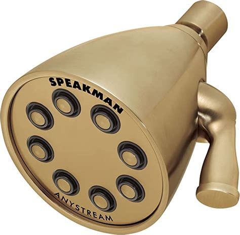 Speakman S-2251-MB Signature Icon Anystream High Pressure Adjustable Solid Brass Shower Head, 2.5 GPM, Matte Black